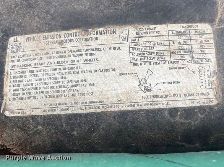 image for item EI5776 1972 Chevrolet C10 pickup truck