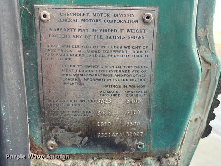 image for item EI5776 1972 Chevrolet C10 pickup truck