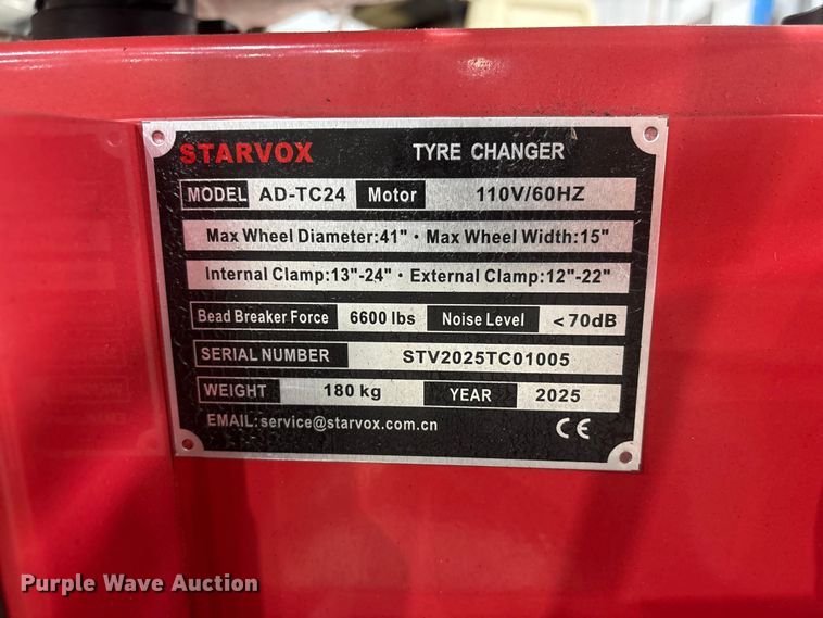 image for item EI5794 2025 Starvox AD-TC24 tire machine
