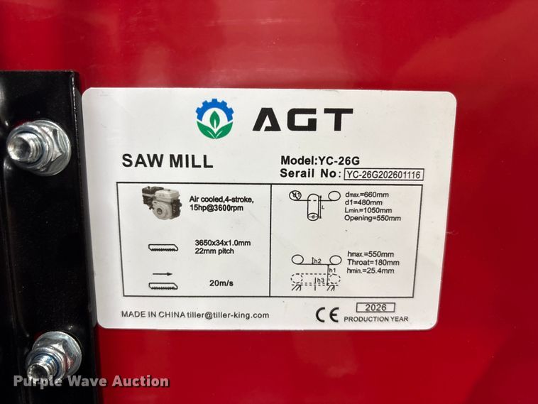 image for item EI5801 2026 AGT YC-26G sawmill