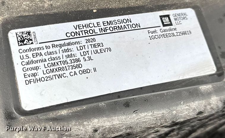 image for item EN0850 2020 Chevrolet Silverado 1500 Crew Cab pickup truck