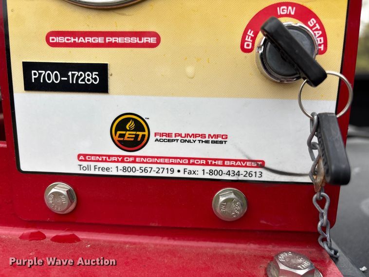 image for item EO4179 2014 CET Fire Pumps Mfg brush fire skid unit