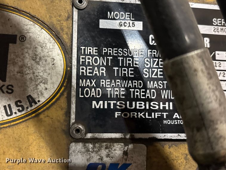 image for item EO4210 Mitsubishi Caterpillar GC15 forklift