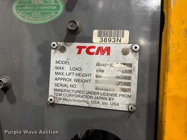 image for item EO4211 TCM FCG15-3L forklift