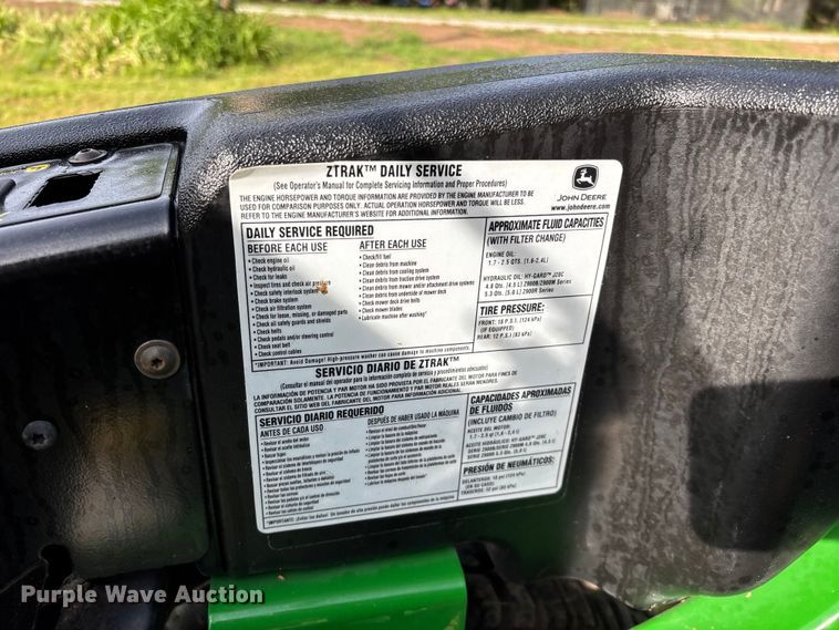 image for item EO4231 2021 John Deere Z930M ZTR lawn mower