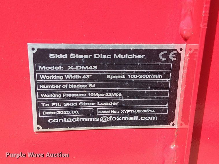 image for item ES8862 Future X-DM43 skid steer disc mulcher