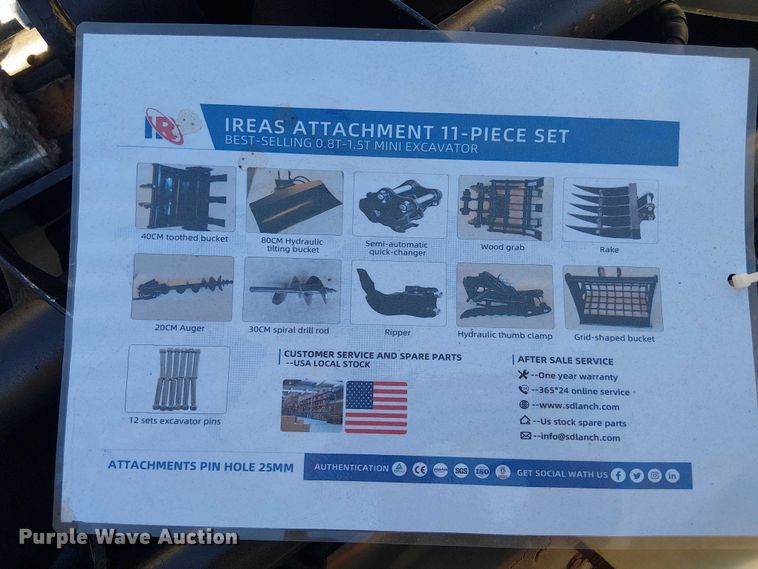 image for item ES8880 Mini excavator attachments