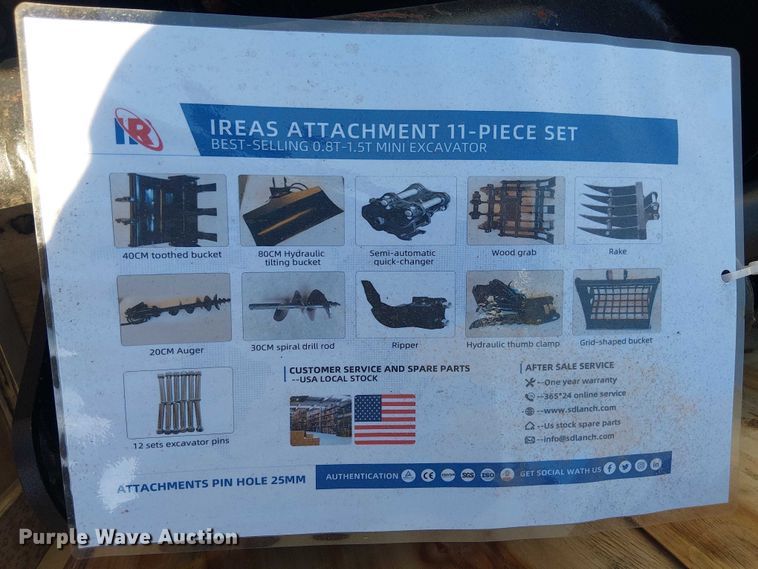 image for item ES8881 Mini excavator attachments