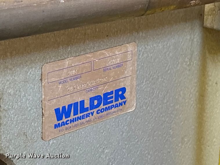 image for item ES8906 Wilder Workhorse 1624 sheet metal slitter
