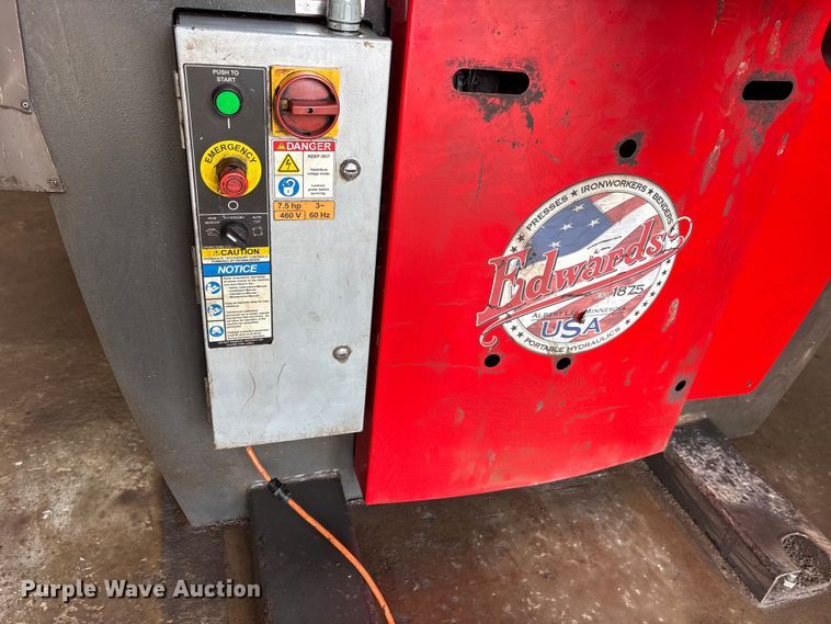 image for item ES8911 2014 Edwards 100 Ton iron worker