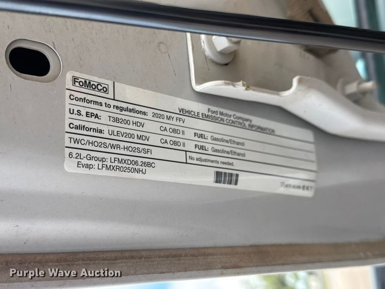 image for item ET1964 2020 Ford F250 Super Duty Ext. Cab pickup truck