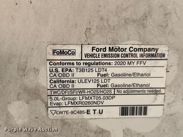 image for item ET1965 2020 Ford F150 Crew Cab pickup truck