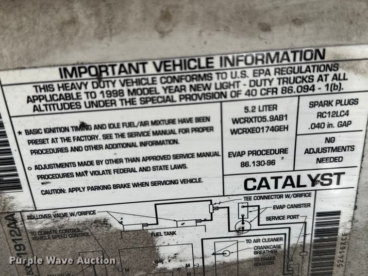 image for item ET1996 1998 Dodge Ram Wagon 3500 van