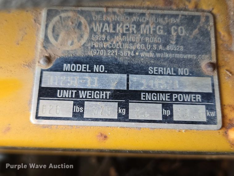 image for item ET5039 (4) Walker T27iT25iMH27I-16 ZTR mowers