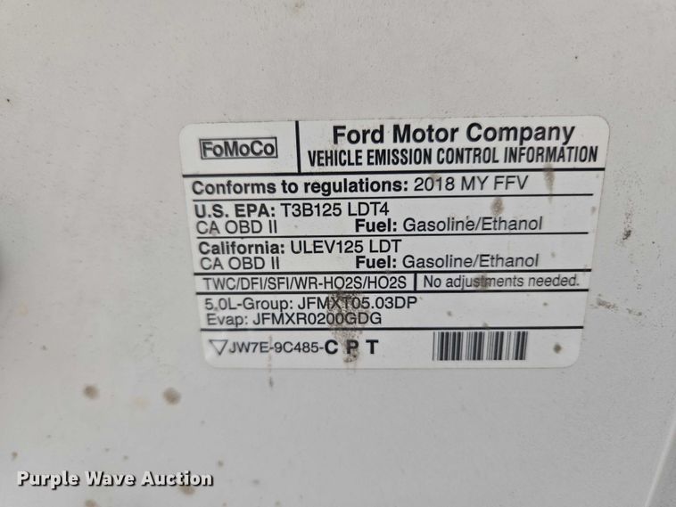 image for item ET5055 2018 Ford F150 Crew Cab pickup truck