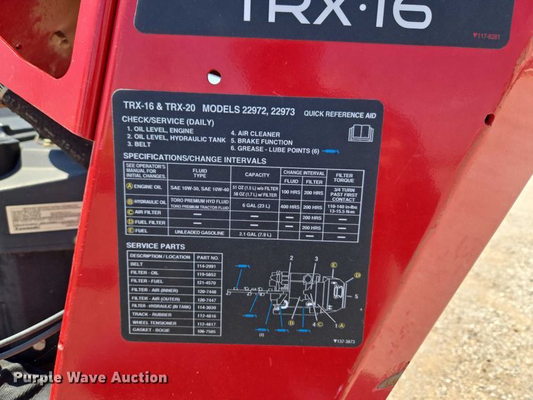 image for item ET5058 Toro TRX-I6 22972 walk-behind trencher