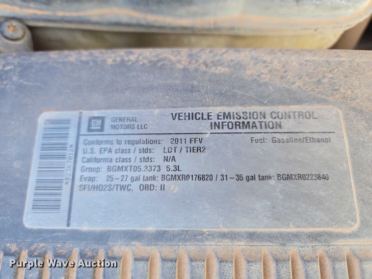 image for item ET5069 2011 Chevrolet Silverado 1500 Ext. Cab pickup truck