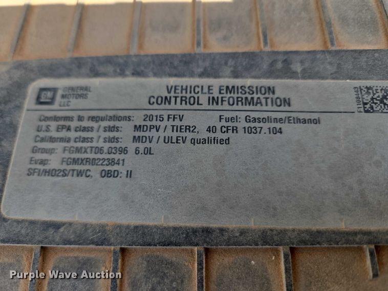 image for item ET5070 2015 Chevrolet Express 3500 van