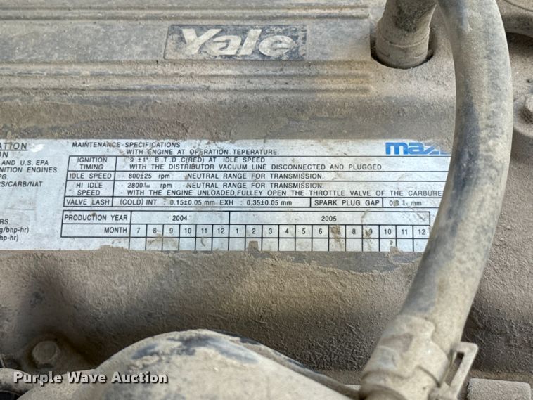 image for item ET6045 Yale GLP050TGEVAE086 forklift
