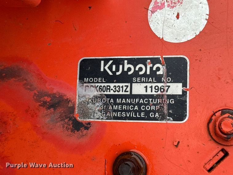 image for item ET6060 Kubota ZD326RP ZTR lawn mower
