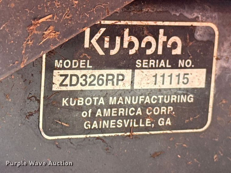 image for item ET6060 Kubota ZD326RP ZTR lawn mower