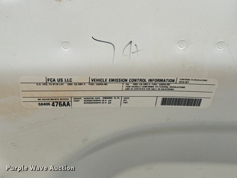 image for item ET6069 2019 RAM 1500 