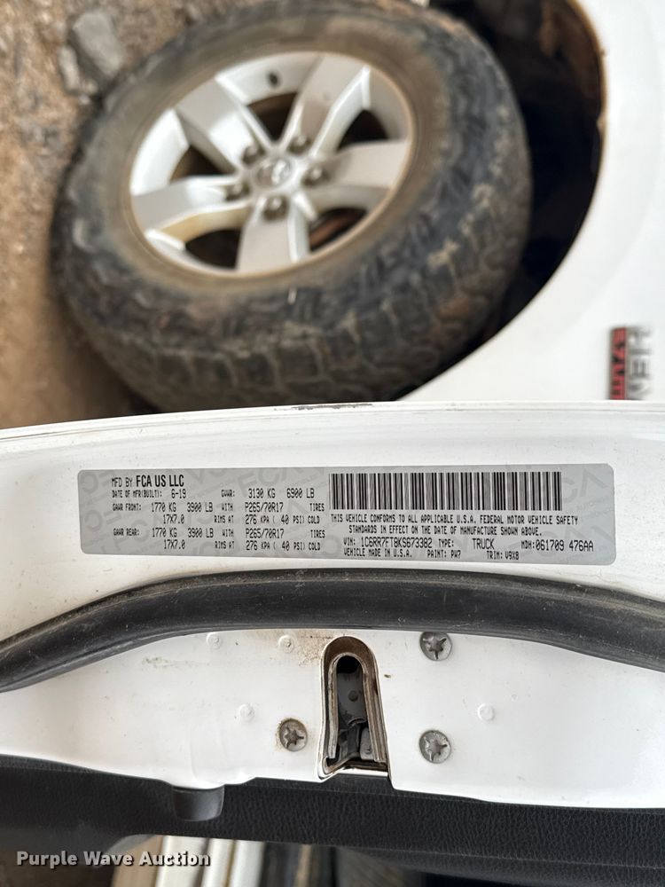 image for item ET6069 2019 RAM 1500 