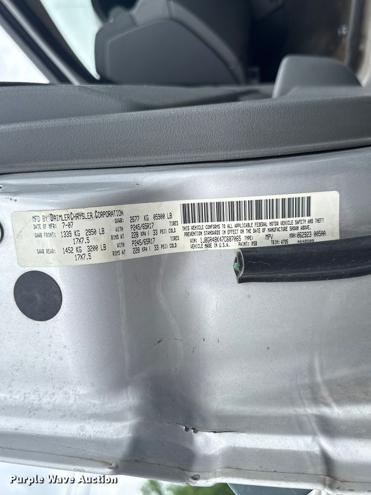 image for item ET6070 2007 Jeep Grand Cherokee SUV