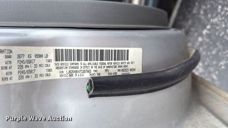 image for item ET6070 2007 Jeep Grand Cherokee SUV