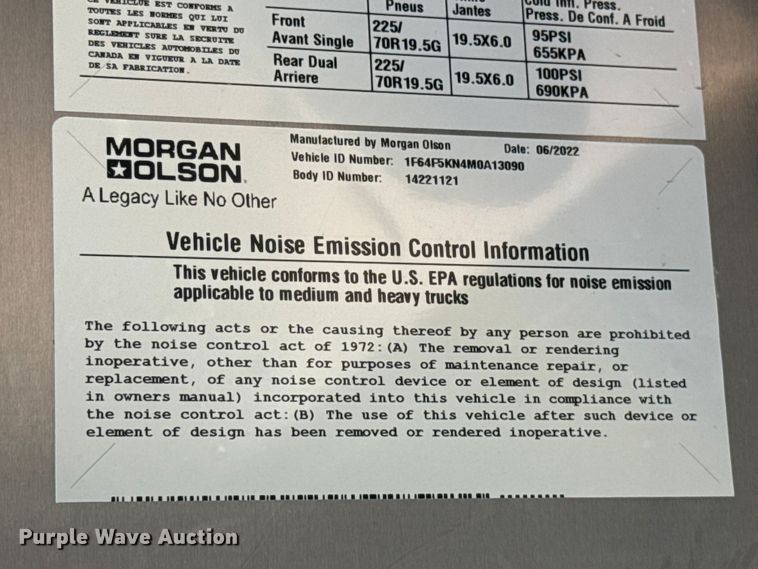 image for item ET6078 2021 Ford F59 delivery van