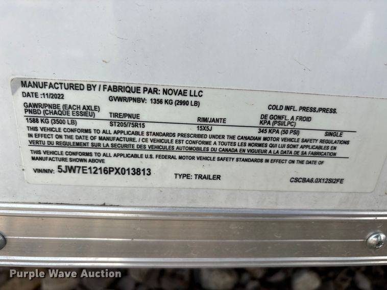 image for item EU0492 2023 Cargo Express Trailers CSCBA6.0X12SI2FE enclosed cargo trailer