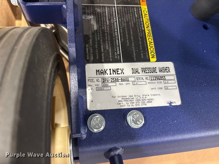 image for item EU5501 MAKINEX DPW-2500-0AVU pressure washer