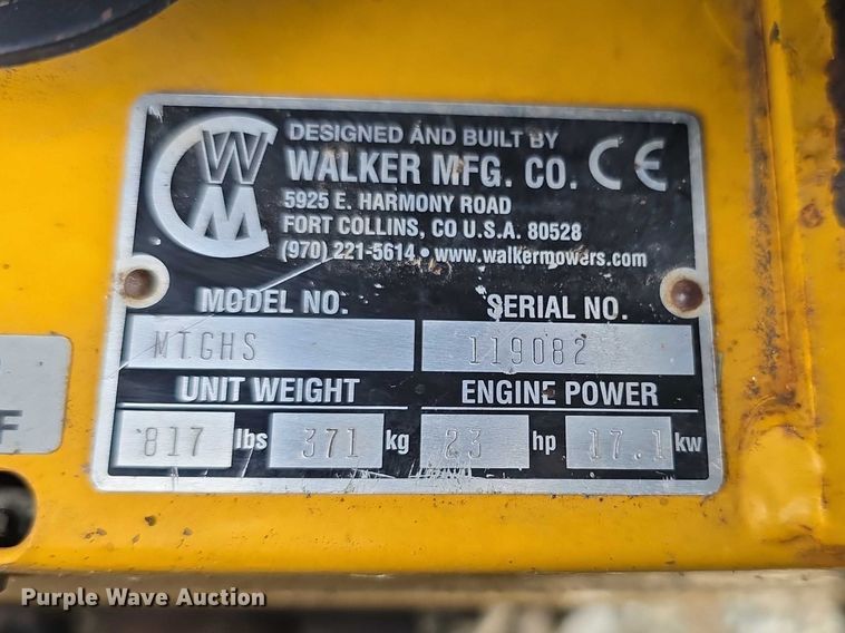 image for item EV2067 Walker MTGHS ZTR lawn mower