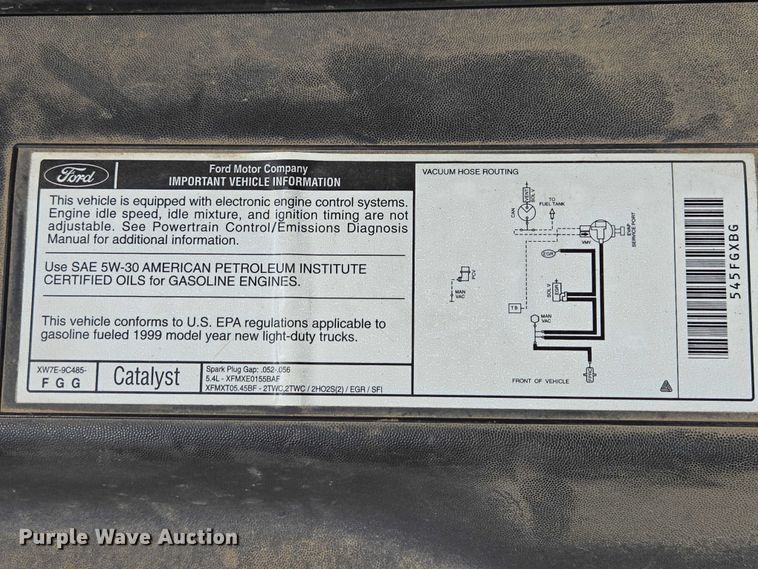 image for item EV5848 1999 Ford F150 Ext. Cab pickup truck