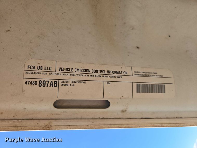 image for item EV5885 2017 RAM 3500 flatbed pickup truck