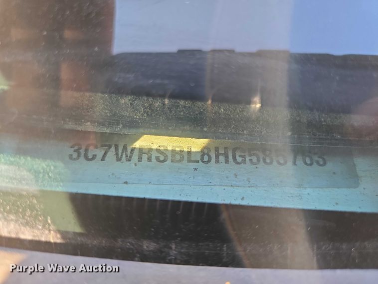 image for item EV5885 2017 RAM 3500 flatbed pickup truck