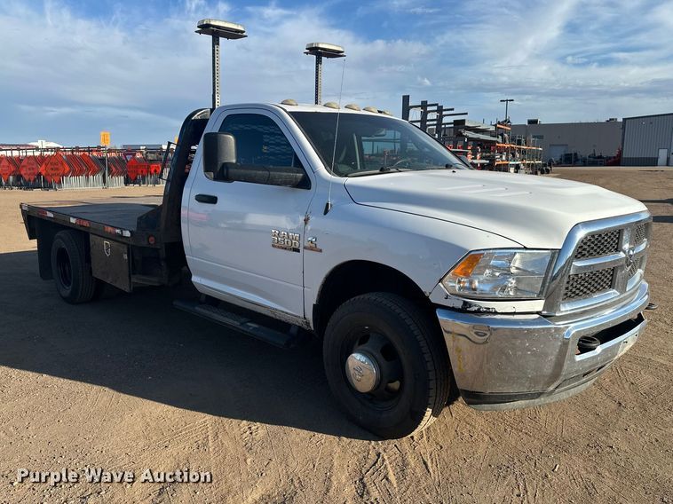 image for item EV5886 2014 RAM 3500 flatbed pickup truck