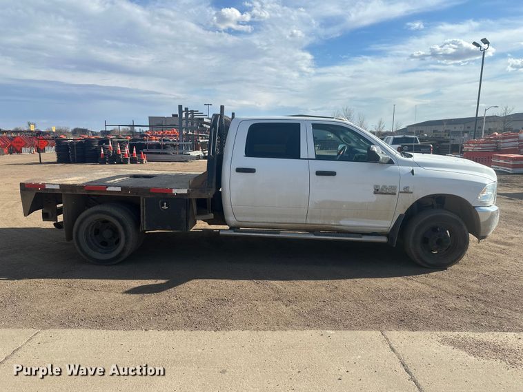 image for item EV5888 2017 RAM 3500 Crew Cab flatbed pickup truck
