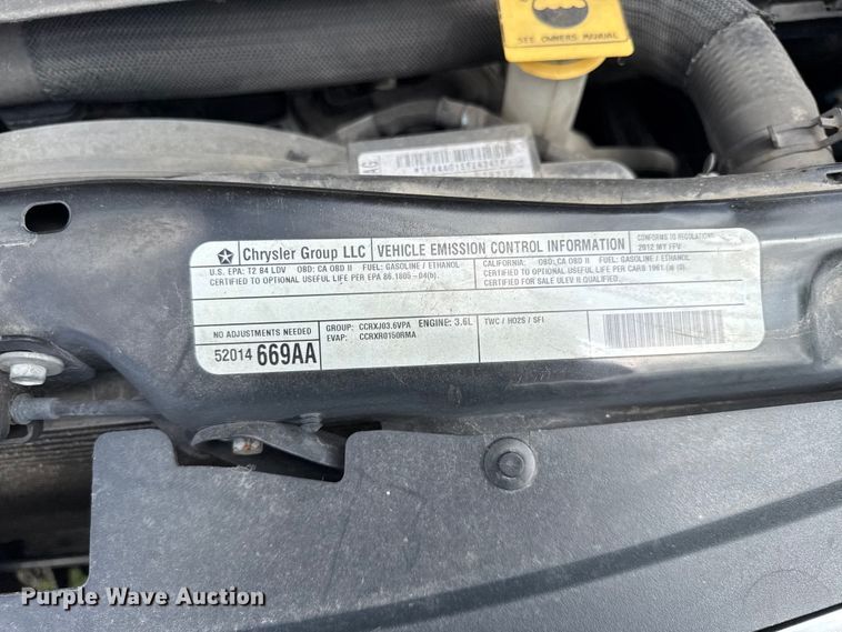 image for item EV7707 2012 Chrysler Town And Country van