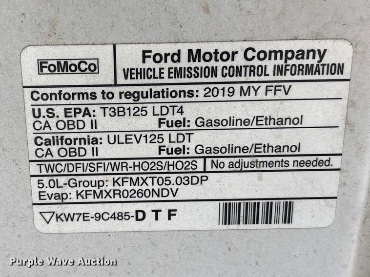 image for item EW1541 2019 Ford F150 XL Ext. Cab pickup truck