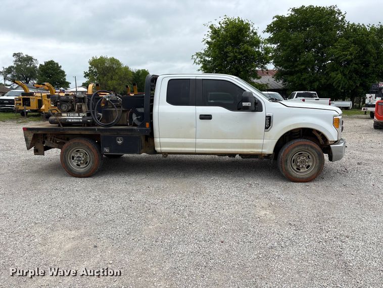 image for item EW1551 2017 Ford F250 Super Duty XL Ext. Cab flatbed pickup truck