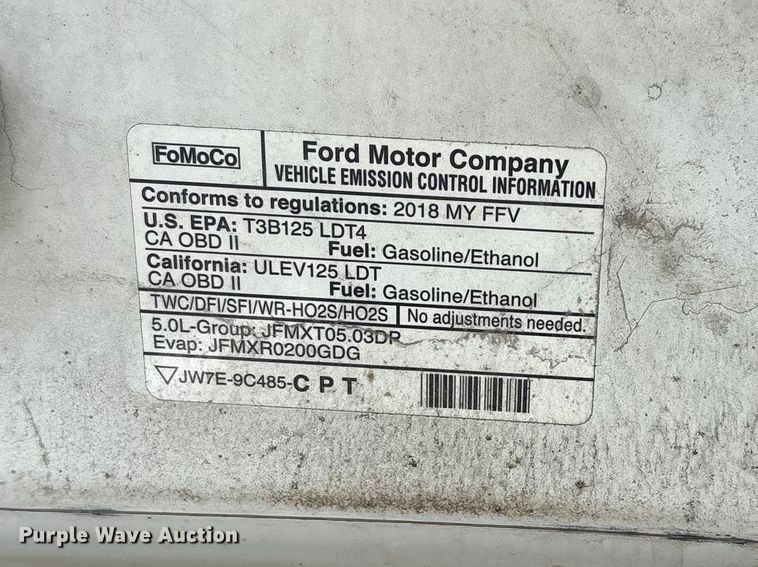 image for item EW1560 2018 Ford F150 