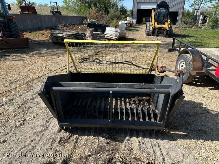 image for item EW2002 Precision Farm Machinery skid steer rock picker