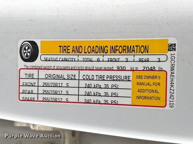 image for item FB3445 2019 Chevrolet Silverado 1500 Ext. Cab pickup truck