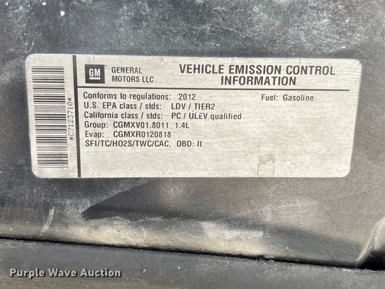image for item FB3451 2012 Chevrolet Cruze 