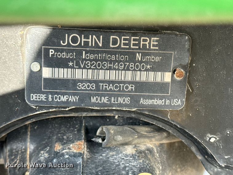 image for item FB5702 2008 John Deere 3203 MFWD tractor