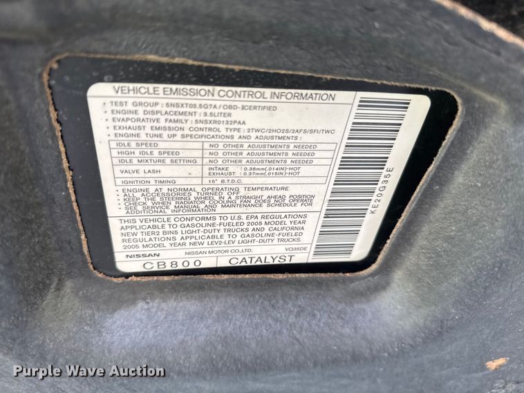 image for item FB7257 2005 Nissan Murano SUV