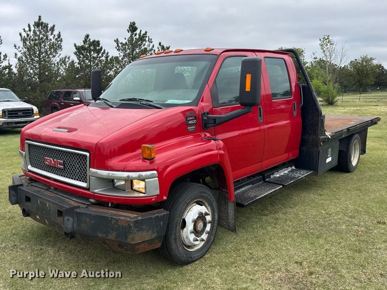 image for item FB7259 2004 GMC C4500 flatbed truck
