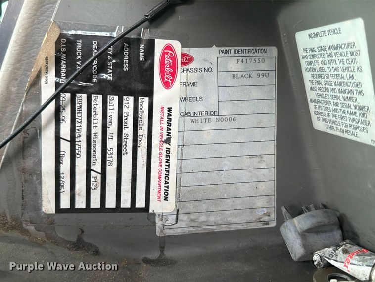 image for item FB8119 1997 Peterbilt 330 dumpster carrier truck
