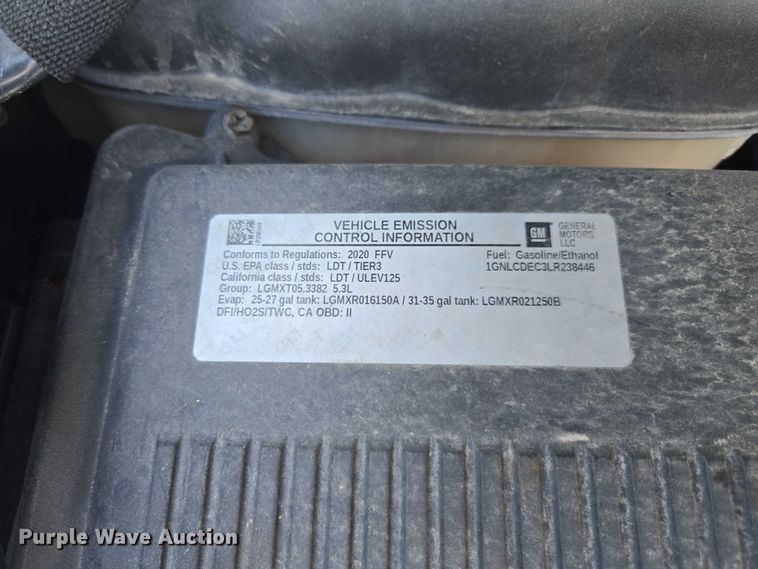 image for item FB9474 2020 Chevrolet Tahoe Police SUV